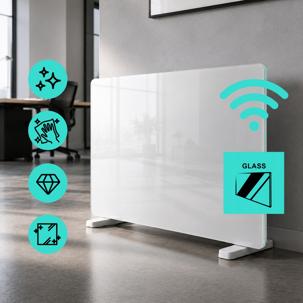 Elektryczny grzejnik szklany Thermeco Glasso 20 z WiFi - obrazek 3