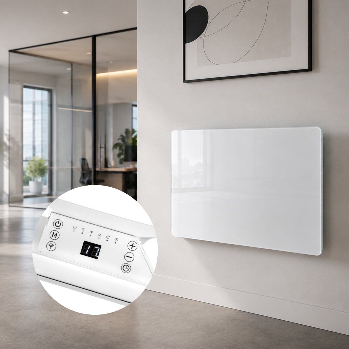Elektryczny grzejnik szklany Thermeco Glasso 20 z WiFi - obrazek 4
