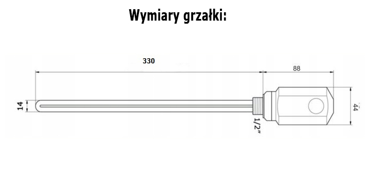 Elektryczna grzałka do grzejników łazienkowych - CZARNA - obrazek 4