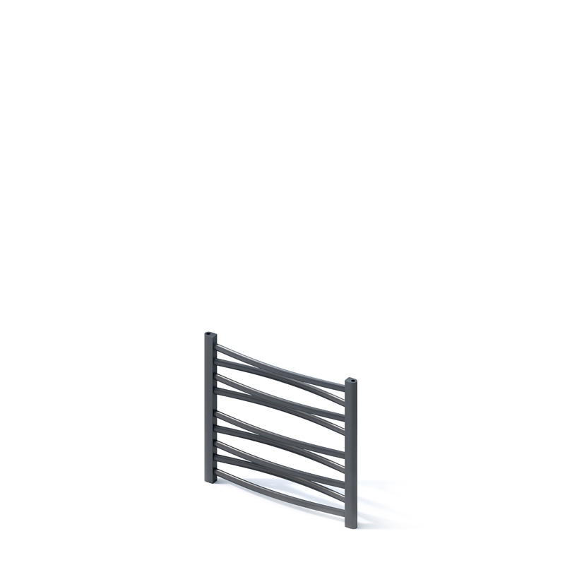 Grzejnik łazienkowy Łezka 3D 1205x440 mm - czarny - obrazek 4