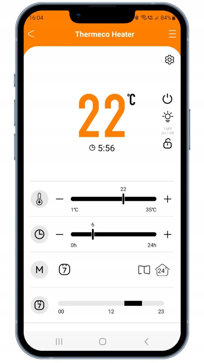 Elektryczny grzejnik ścienny Thermeco Simpla 10+ WiFi - obrazek 4