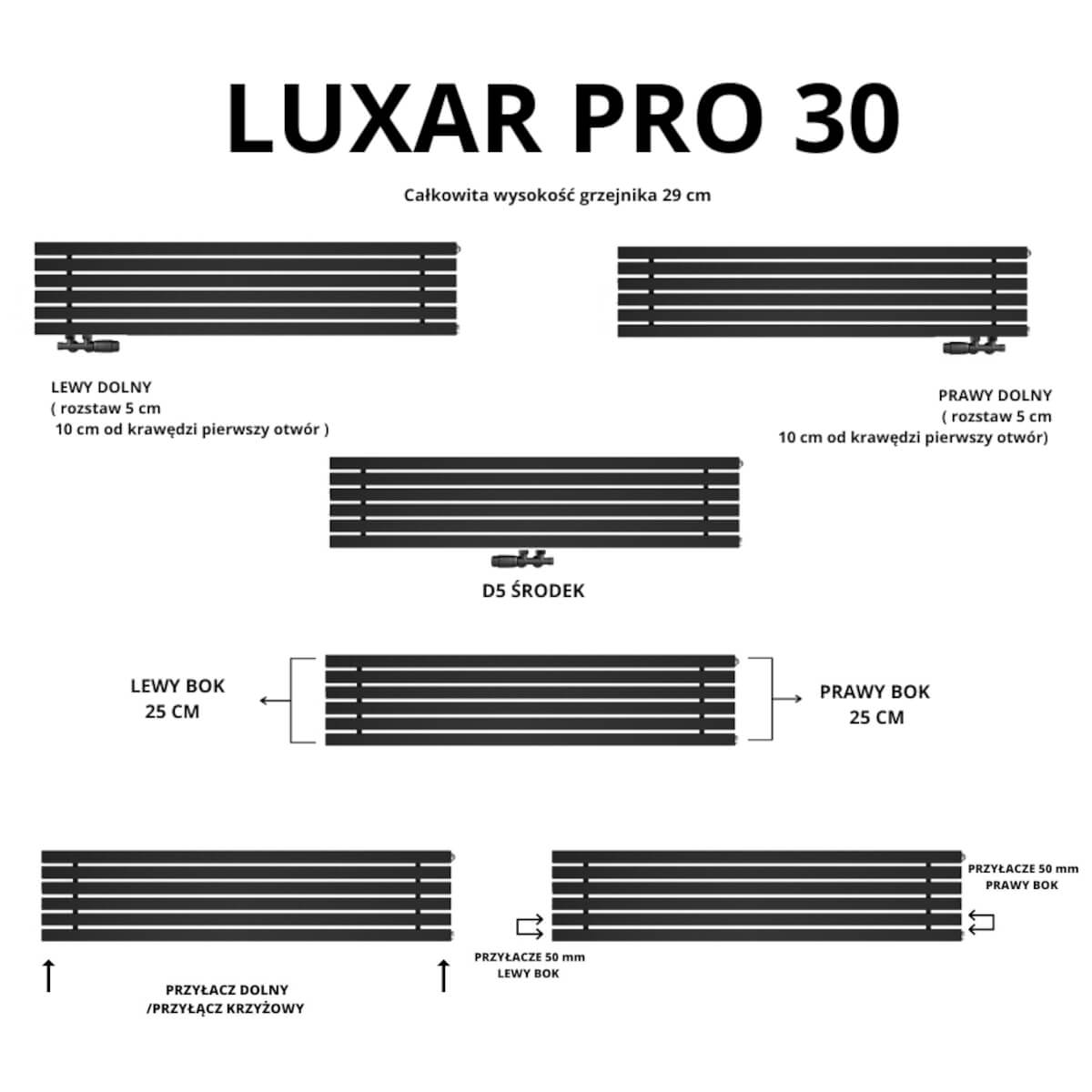 Grzejnik dekoracyjny Luxar PRO 290x1200 mm - obrazek 4