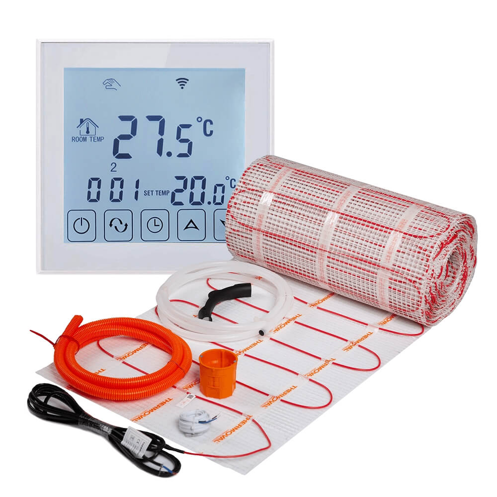 Zestaw ogrzewania podłogowego 10m2 + regulator programowalny TVT31 z WiFi
