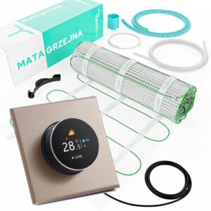 Zestaw ogrzewania podłogowego ECO 8m2 + regulator programowalny H20 WiFi-H20 Złoty