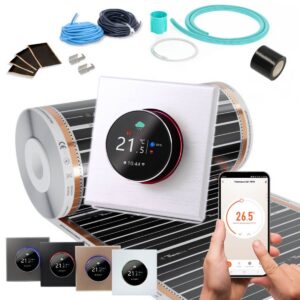 Folia grzewcza 7m2 (150W/m2) + regulator H20 WiFi