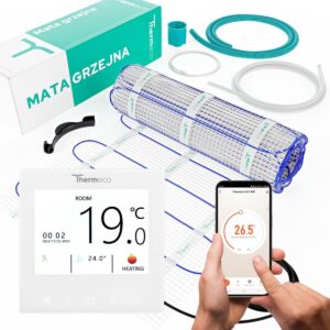 Mata grzewcza pod płytki 3m2 + termostat WiFi H21 Biały