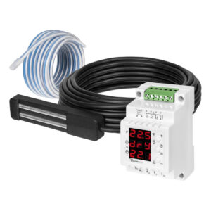 Komplet regulator temperatury TH200 i czujnik RYNNOWY, wilgotności i temperatury