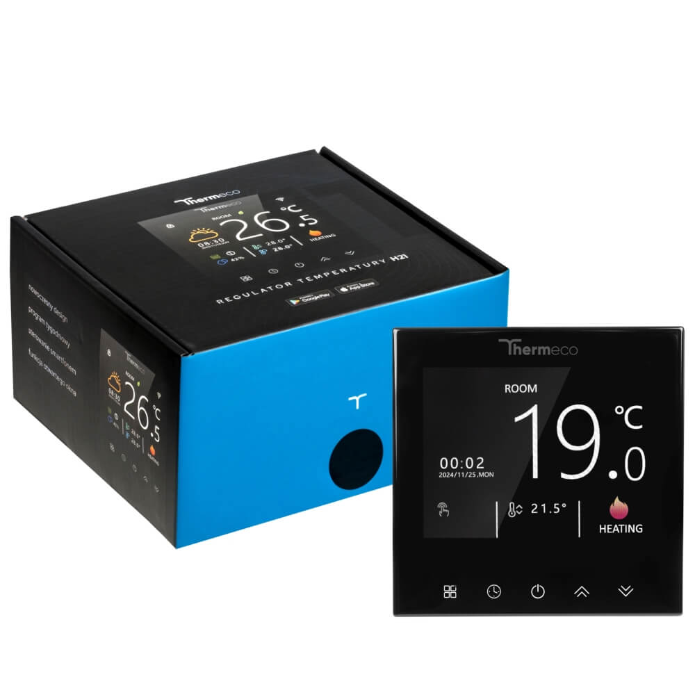 Folia grzewcza 9m2 (150W/m2) + regulator H21 WiFi H21 Biały - obrazek 11