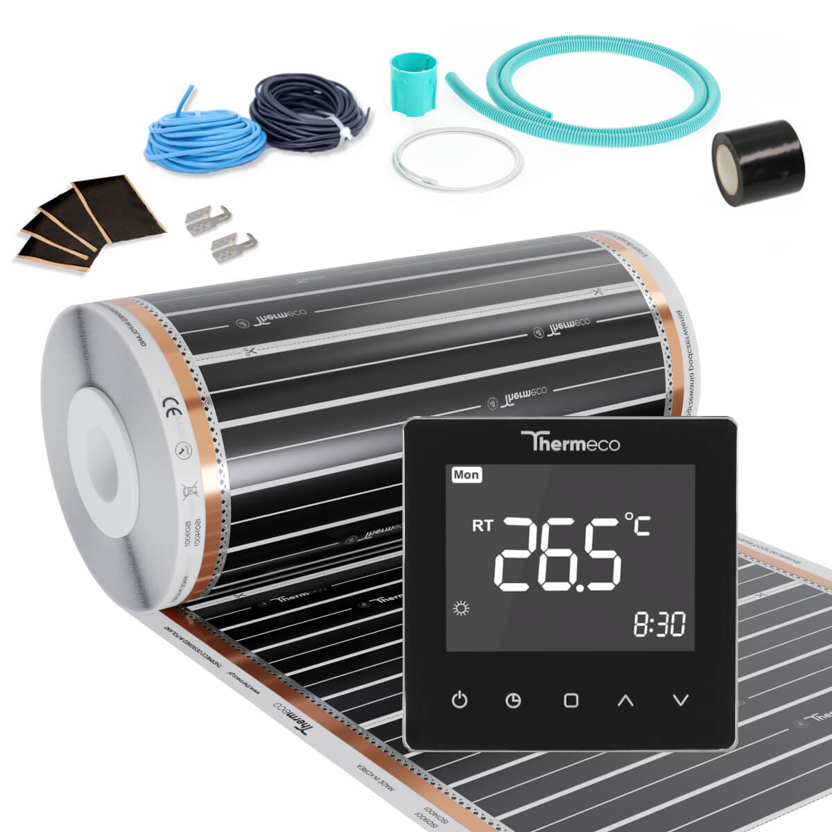 Zestaw folii grzewczej na podczerwień 14m2 (150W/m2) + regulator H10