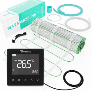 Zestaw ogrzewania podłogowego ECO 6m2 + regulator programowalny H10 WiFi-H10 Czarny