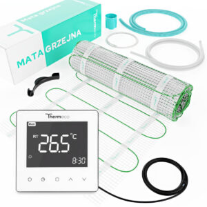 Zestaw ogrzewania podłogowego ECO 8m2 + regulator programowalny H10 WiFi-H10 Biały