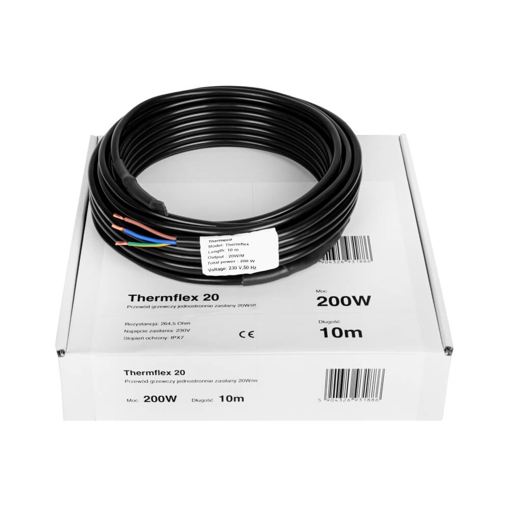 Kabel grzewczy THERMECO Thermflex - 20W/m - 10mb / 200W - obrazek 8