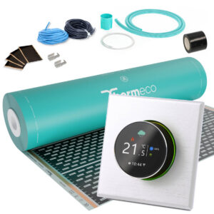Zestaw folii grzewczej premium 10m2 (150W/m2) + regulator H20 WiFi-H20 Biały