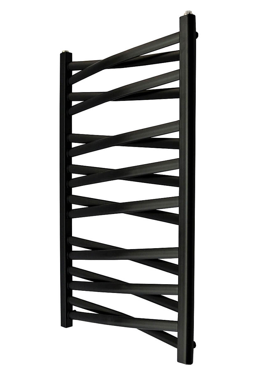 Grzejnik łazienkowy Łezka 3DX 1205x440 mm - czarny