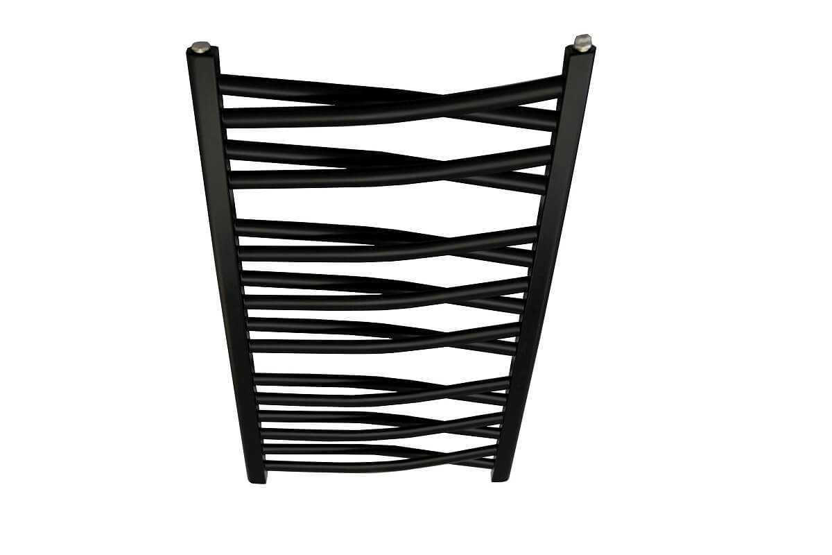 Grzejnik łazienkowy Łezka 3DX 1205x440 mm - czarny - obrazek 4