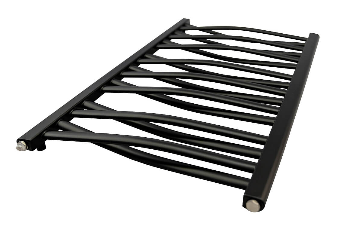 Grzejnik łazienkowy Łezka 3DX 1205x440 mm - czarny - obrazek 5