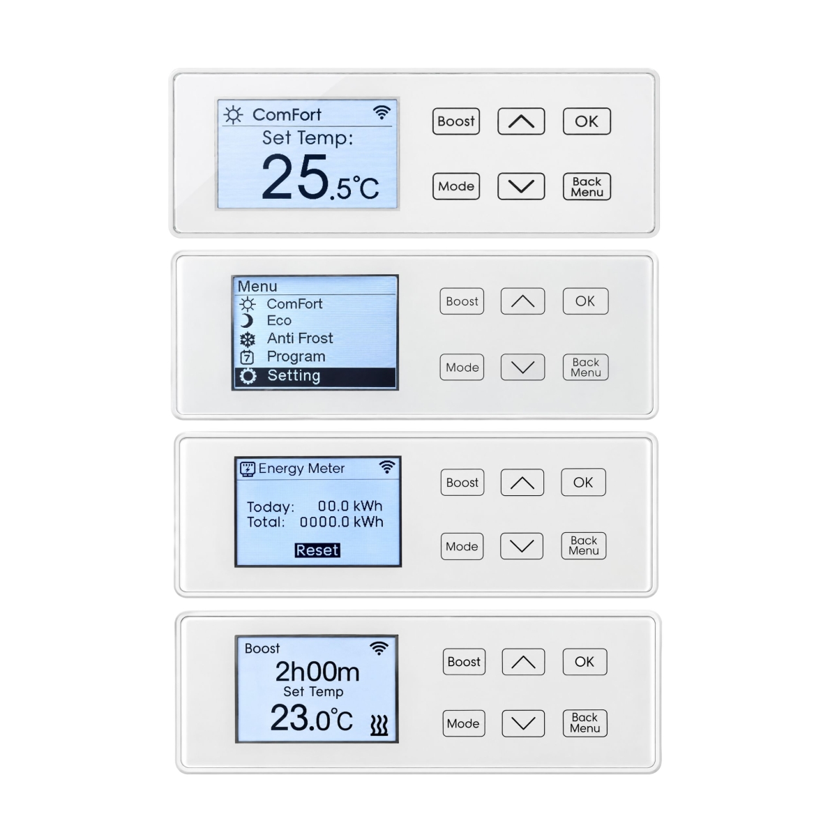 Elektryczny grzejnik szklany Thermeco Glasso X biały - obrazek 6