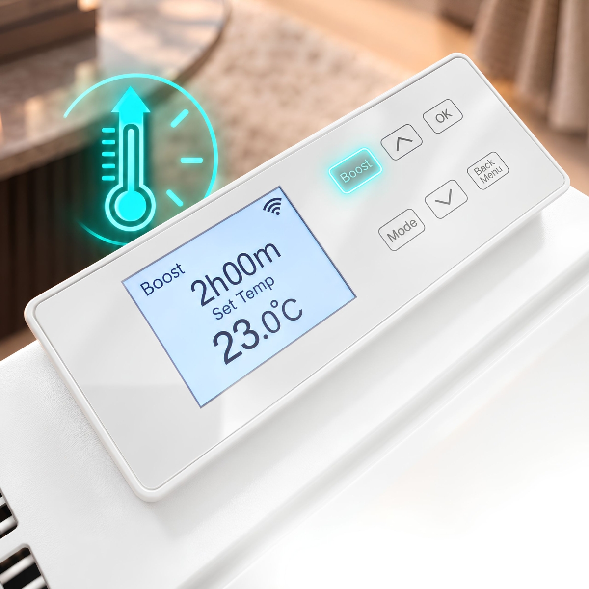 Elektryczny grzejnik szklany Thermeco Glasso X biały - obrazek 7