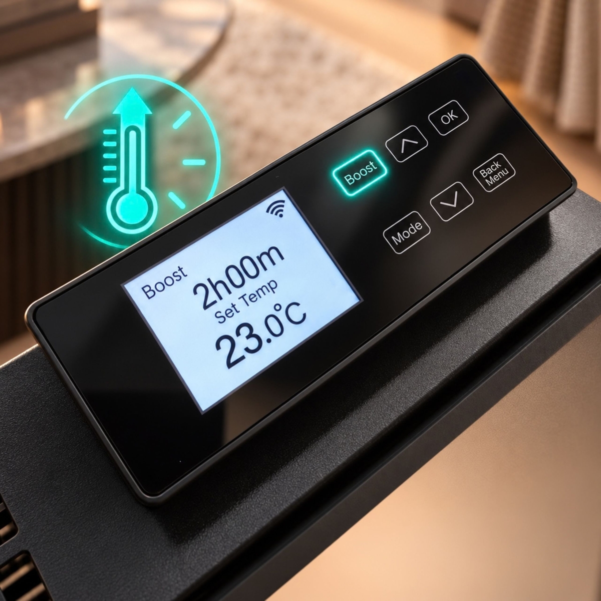 Elektryczny grzejnik szklany Thermeco Glasso X czarny - obrazek 7