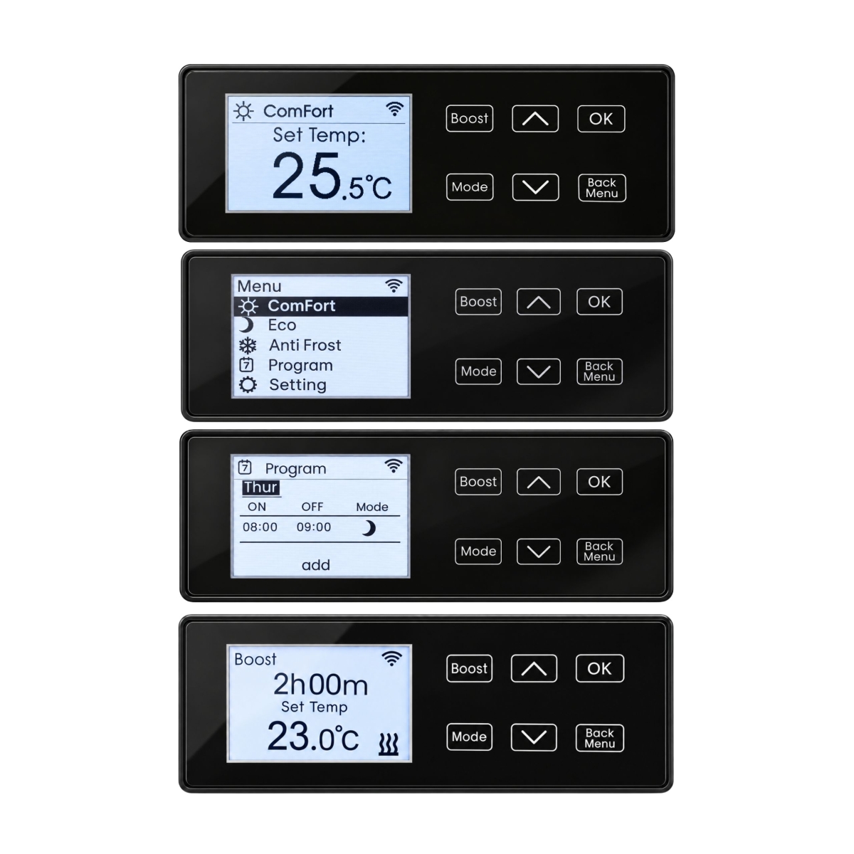 Elektryczny grzejnik szklany Thermeco Glasso X czarny - obrazek 6