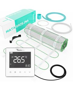 Zestaw ogrzewania podłogowego ECO 10m2 + regulator programowalny H10 WiFi-H10 Biały