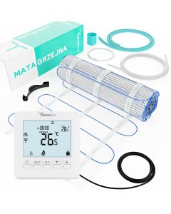Zestaw ogrzewania podłogowego + regulator Thermeco H8 Biały