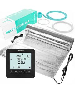 Zestaw z matą pod panele Thermeco Wood + regulator H8 czarny