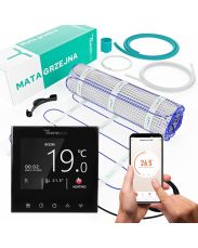 Mata grzewcza Thermeco + termostat Thermeco H21 czarny z WiFi