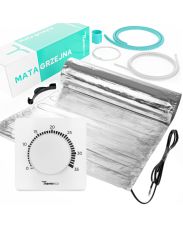 Zestaw z matą pod panele Thermeco Wood + regulator manualny H3 biały